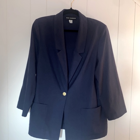 Sag Harbor Jackets & Blazers - Vintage Sag Harbor Navy Blazer Size 12